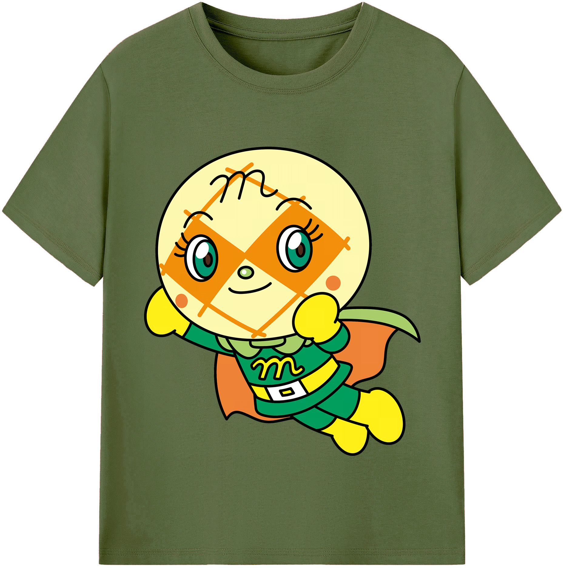 （画像用） アンパンマン Anpanman 綿100％半袖Tシャツ（フロントプリント）